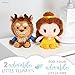 Kids Preferred Disney Baby Cuteeze Beauty and The Beast Belle and Beast Stuffed Animal Plush Toys 2 Piece Set for Baby and Toddler Boys and Girls - 7 Inches