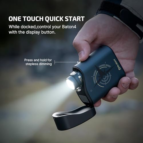 Image of OLIGHT Baton4 Premium Edition EDC Flashlights 1300 Lumens with Type-C Charging Box, Powered by Rechargeable Battery, Small Bright Light IPX8 Waterproof for Emergencies, Outdoors (Guidance)