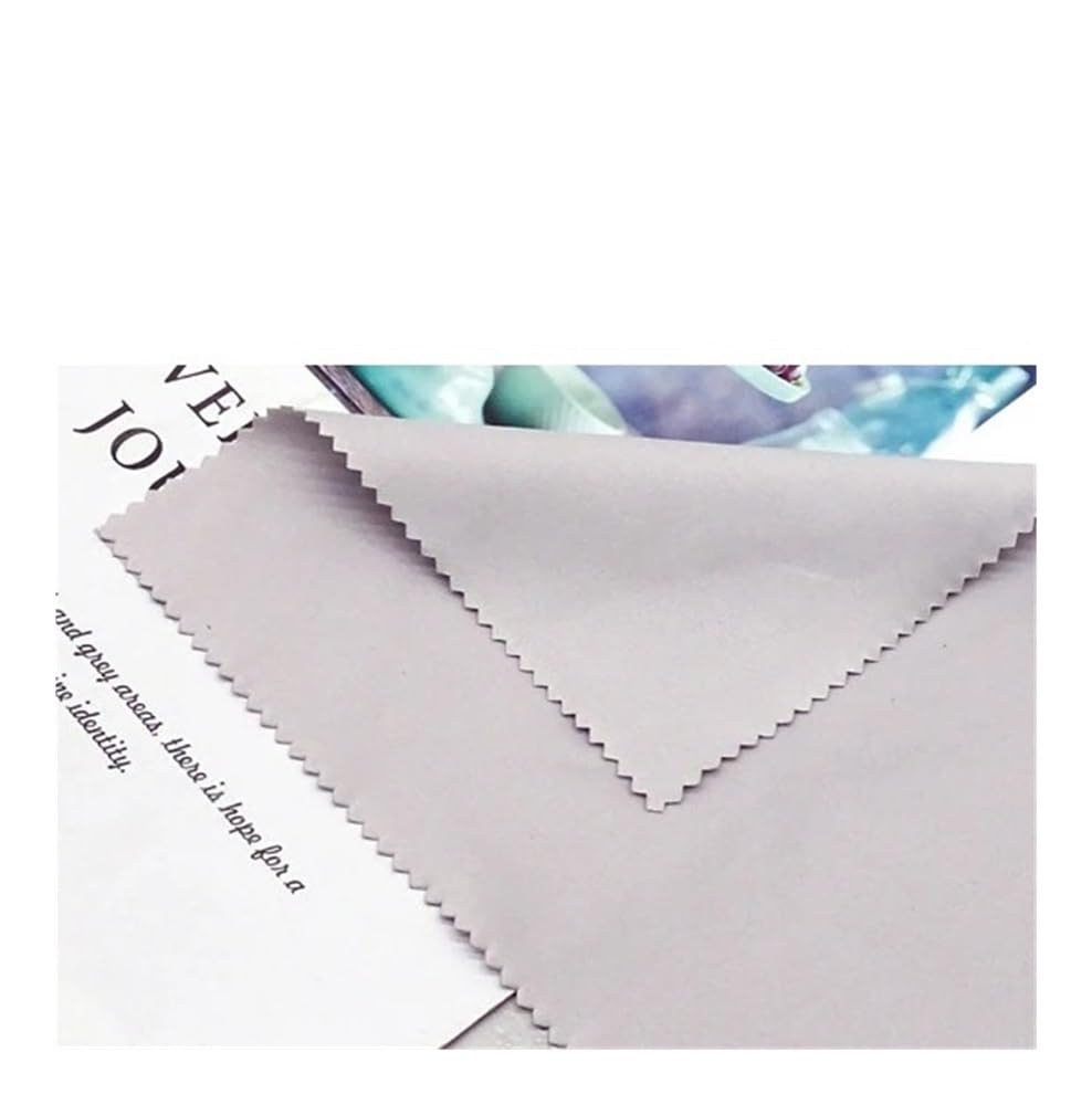 Brillenreinigungstuch, 230 g/m², Nadel, 1 Brillenlinse, Mikrofaser-Reinigungstuch, 15 x 15 cm, 17 x 14 cm, bunt, Grau, Weiß, Schwarz (Grau, 17 x 14 cm), 100 Stück