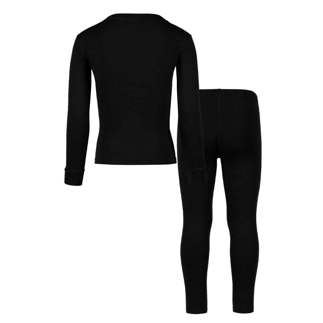 Menique Ensemble de sous-vêtements thermiques en mérinos unisexe à manches longues et leggings