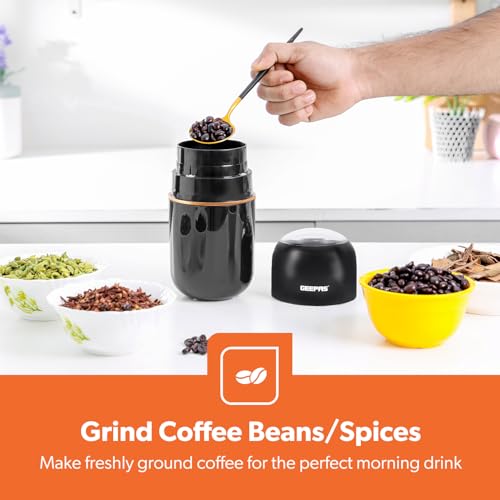 GEEPAS 1.5L Filter Coffee Machine & Coffee Grinder 80g Capacity Combo Set | 800W Coffee Maker for Instant Coffee, Espresso, Macchiato | 200W Electric Coffee Grinder for Dried Spice Nuts Herbs | Black - Image 6
