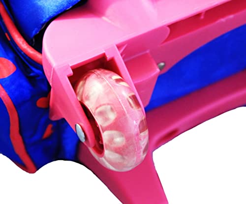 Mochila Escolar Infantil Menina Bonequinha Unicórnio Rodinha Costas Lancheira Estojo 3d Alto Relevo