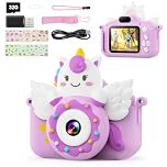 TIATUA Macchina Fotografica Bambini con 2.0 Pollici Schermo & 32G Card, Fotografica Bambini Video Camera,Fun Accessories Included,Gift for Girls Boy Age 3+