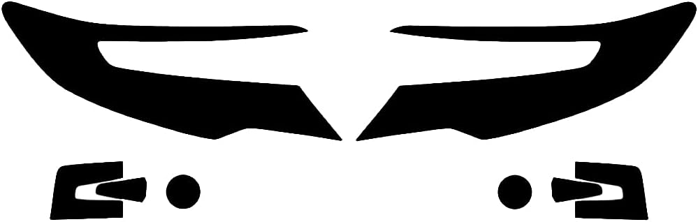 Rvinyl Headlight Tint Covers Compatible with Honda Ridgeline 2017-2020 - Smoke