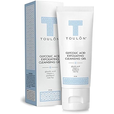TOULON Glycolic Acid Facial Cleanser: Alpha Hydroxy Face Wash with AHA, Vitamin C & Rose Hip to Exfoliate Dry, Sensitive Skin for Women & Men Cover