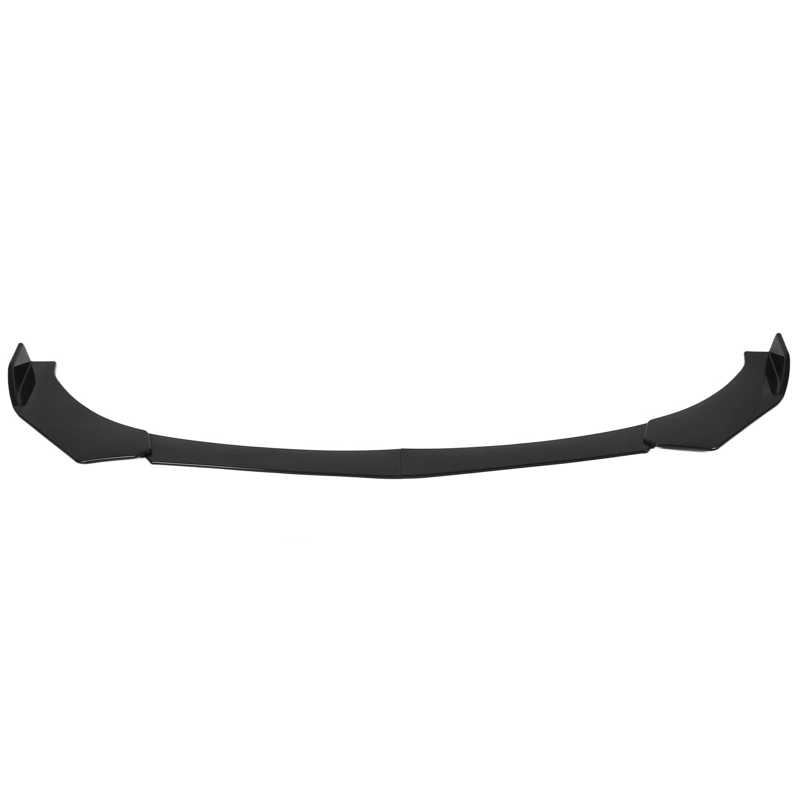 Ejoyous Labbro del Paraurti Anteriore, Splitter per Spoiler per Mento in ABS Nero Lucido con Aste di Supporto Regolabili, Riduce le Protezioni Dal Contro i Graffi, Universale per la Maggior Parte