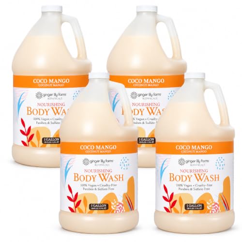 Ginger Lily Farms Botanicals Body Wash, 128oz/4pk, Coco Mango