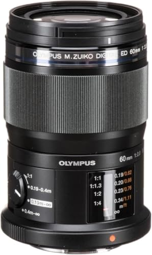 Olympus M.Zuiko Ed 60mm f2.8 Macro Objectif Noir - MILC, 13/10, 0,19 m, Micro Four Thirds, 6 cm - Lentilles et Filtres d'Appareil Photo