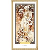 Amazon.co.jp: ポスター アルフォンス ミュシャ 四季 -冬- 1900年 額装