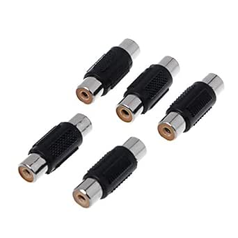 3PCS RCA a RCA Phono Joiner – Doppio connettore dritto femmina per estensione audio