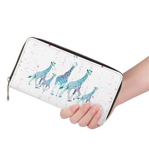 chalqin Leather Wallet Women Purse with Coin Pocket 4 Card Slots Shopping Convenient Money Clips Clutch Bag Phone Holder2