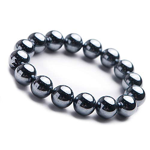 Bracelet Terahertz 14 mm contre le stress, bijou extensible en perles rondes AAAA
