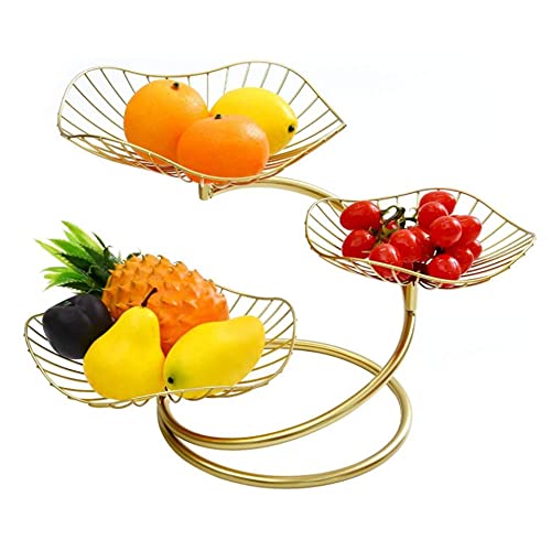 Aiwanto 3-Tier Metal Fruit Basket Holder Home Kitchen Counter Decorative Fruit Stand