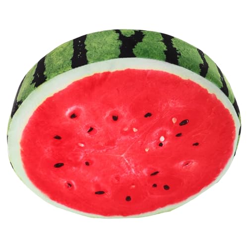 Coussin pastèque 3D peluche douce oreiller fruit coussin assise lavable - 2