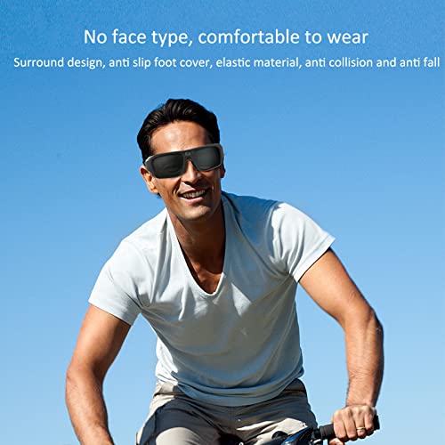 Depisuta Camera Glasses, 90° Angle 4K Full HD Smart Glasses Protective Polarized Lenses Video Recording Sunglasses, Wearable Eyeglass for Cycling Sports, Traveling, Driving