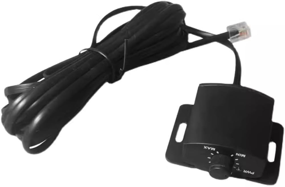 4M Car Power Line Control Volume Remote Controller for Subwoofer Bass Adjustment with 4M Harness, Black
