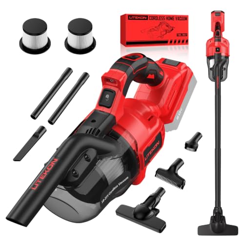 Image of Cordless Vacuum Cleaner Compatible with Mil-Wuakee 20V Battery,20000Pa High Power Handheld Vacuum with HEPA Filter, 5 in 1 Portable Electric Vacuum With LED Light for Carpets, Floors&Cars (No Battery)