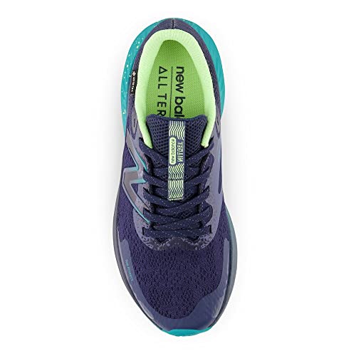 New Balance New Balance Women's DynaSoft Nitrel V5 GTX Trail Running Shoe, Natural Indigo/Electric Teal/Bleached Lime Glo, 5 Wide US
