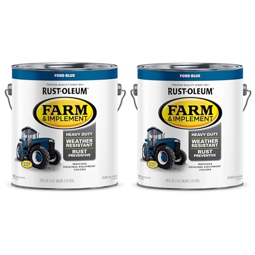 Image of Rust-Oleum 280172-2PK Farm & Implement Enamel Paint, Gallon, Ford Blue, 2 Pack