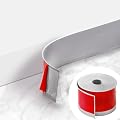 Okllen 4 Inch x 20 Feet Flexible Baseboard Molding Trim, Rubber Baseboard Self-Adhesive Vinyl Base Boards for Walls, Peel and Stick Cove Base, Gray