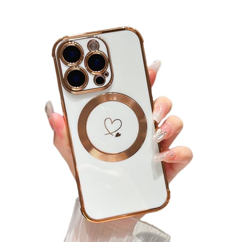 Coque iPhone 16 Pro cœurs blancs idéale pour le quotidien des filles