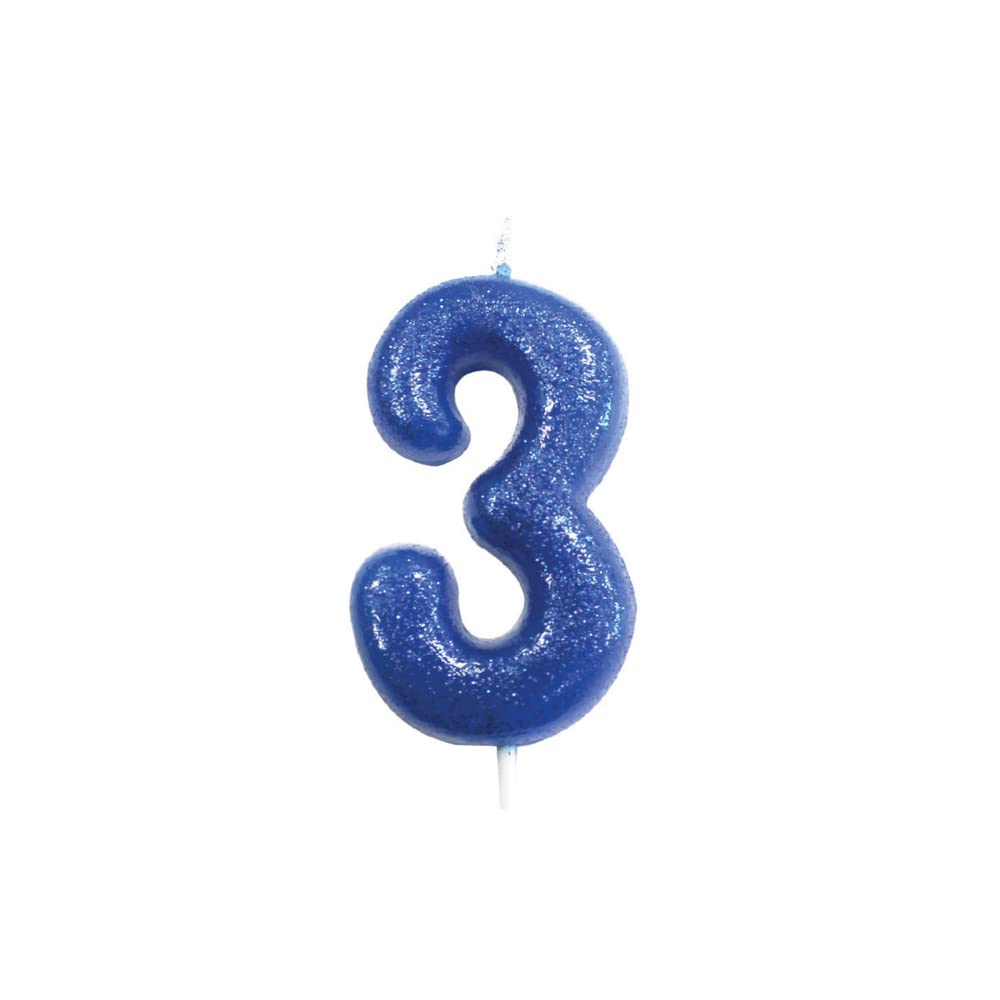 Anniversary House Blue - Glitter Number Candles