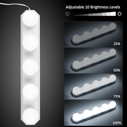Luces LED para espejo HEEPDD de tocador con 10 niveles de brillo y luz de maquillaje 4