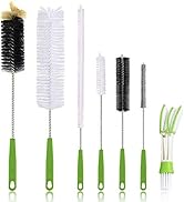 Long Bottle Cleaning Brush,Long Handle Bottle Cleaner Pot Brush Dish Vegetable Brushs for Washing...