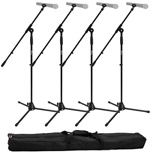 Tiger Boom Microphone Stand - Pack of 4 with Carry Bag