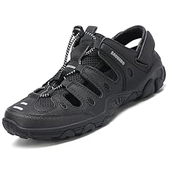 SAGUARO Uomo Sandali da Trekking con Punta Chiusa Estate Donna Scarpe da Esterno Traspirante Antiscivolo Sandali Sportivi Nero 43 EU
