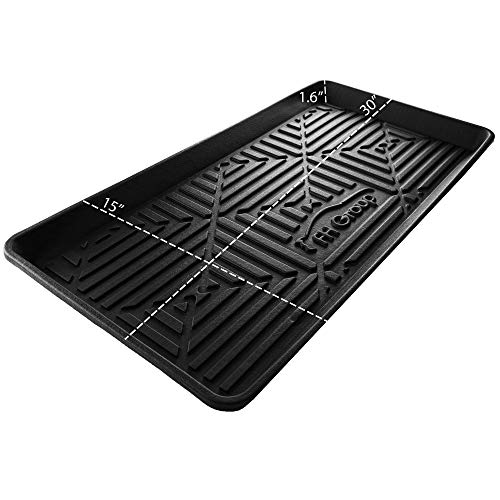 Image of FH Group Climaproof for All Weather Protection Black Multi-Purpose Pet Feeding Bowl Tray, Dog Bowl Tray, Boot Tray, Shoe Tray, Great for Entryway or Garage 30