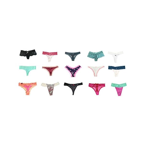jooniyaa Women Variety of Underwear Pack T-Back Thong G-String Panties（20pcs,M）