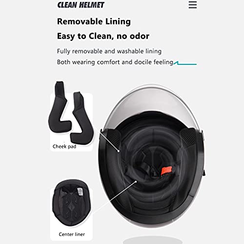 GJJGMGD Casco Moto Uomo Donna Retro Mezzo Casco