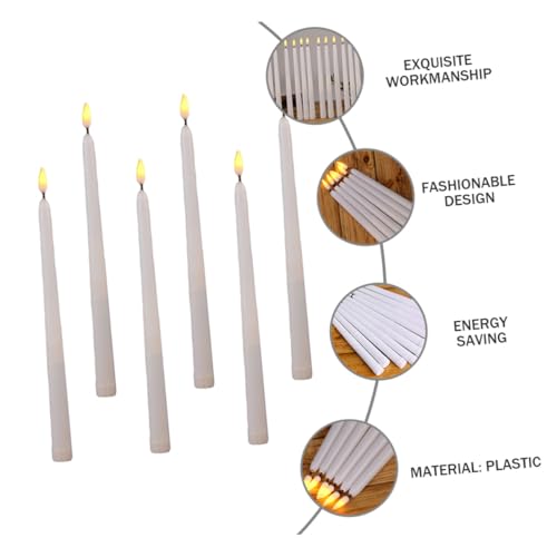 Lámparas de vela decorativas con parpadeo electrónico elegante de alta duración 3
