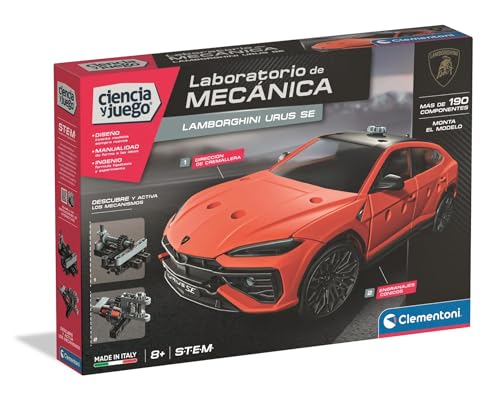 Clementoni - Lamborghini Urus - Oltre 160 Pezzi per Creare il Tuo Lamborghini Urus SUV - Manuale e App Gratuite - A partire da 8 anni - 55581