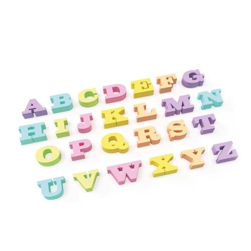 CIS Mini Borracha Fantasia - Letras, Pote com 26 Unidades