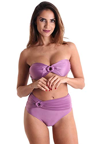 Calcinha Biquíni Avulso com Faixa Frontal Orquídea - Lilas - M