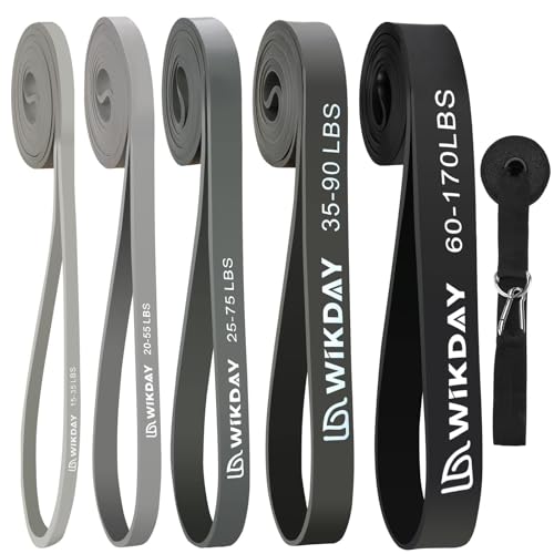 WIKDAY Resistance Bands for Working Out, Exercise Bands, Workout Bands, Pull Up Assistance Bands for Body Stretching Training Physical Therapy Muscle Training for Men & Women