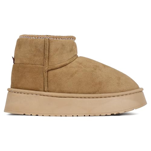 Image of CASSIEY Comfortable Indoor /Outdoor Winter Snow Boot |Womens Slip on Shoes |Girls Winter Fur Shoes