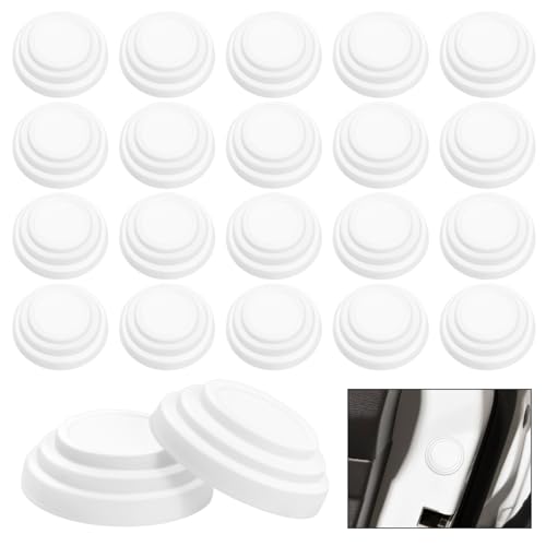 Knpwer 40 Stück Auto Stoßdämpfer Dichtungen, Autotür Stoßdämpfer,Autotür Stoßdämpfendes, Autoteile und Zubehör für Tür Kollisionen (White)