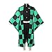 Demon Slayer Kamado Nezuko Tanjirou Agatsuma Zenitsu Tomioka Giyuu Japanese Anime Costume Halloween Outfit Green
