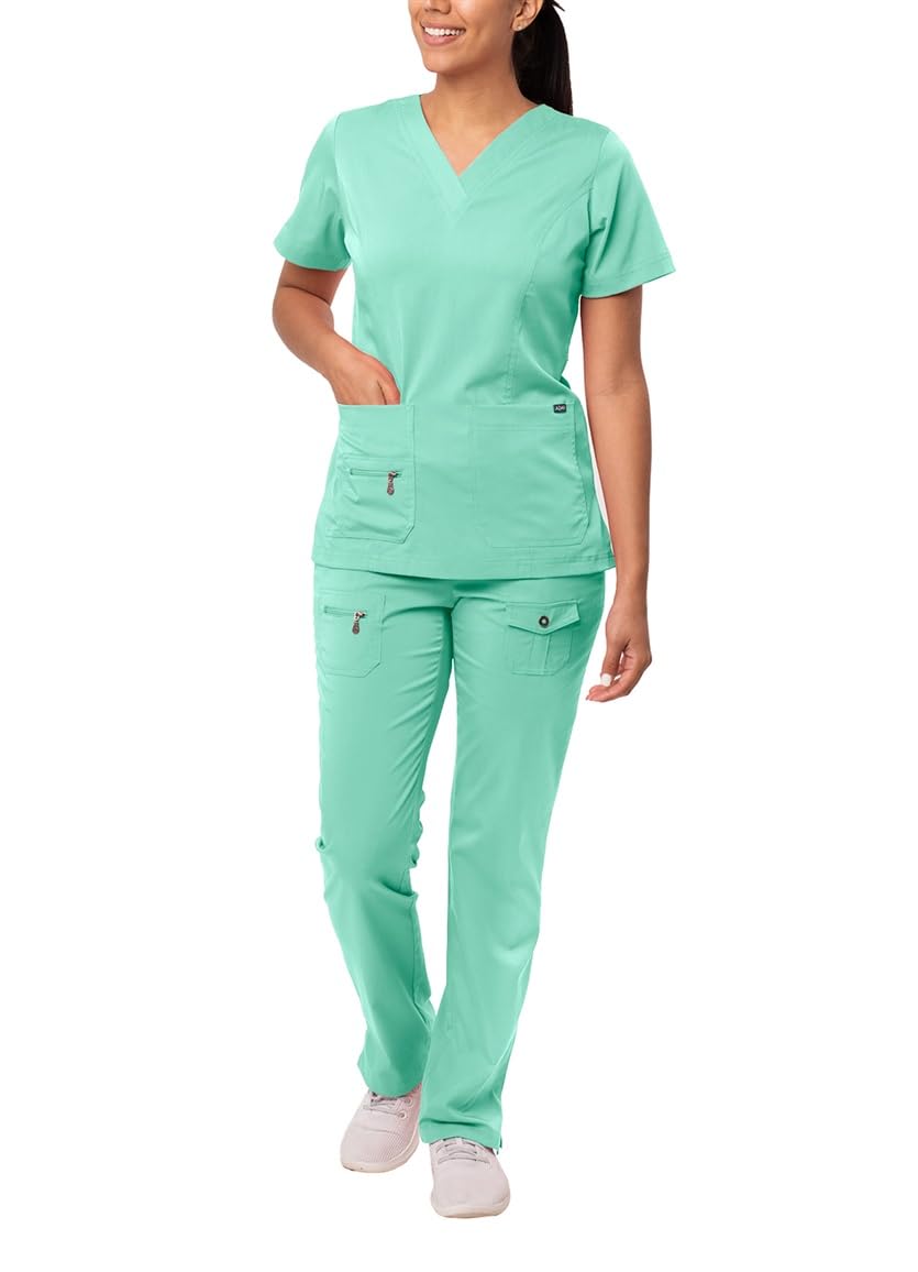 Adar Pro Breakthrough Plus Scrub Set for Women - Enhanced V-Neck Top & Multi Pocket Pants — view 11