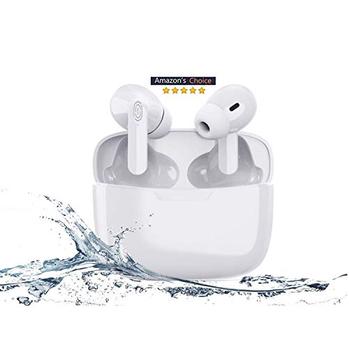 Auriculares inalámbricos Bluetooth 5.1, Control táctil, IPX7 reducción del Ruido estéreo 3D HD, con micrófono y Estuche de Carga portátil Compatible con Todos Bluetooth Android/Airpods/Samsung/XIaomi