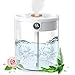 Humidificador, 2L Humidificador de Aire para Dormitorio, Mini Humidificadores Difusor y Luz Nocturna para Bebé y Plantas, Apagado Automático, Pantalla Digital, Blanco
