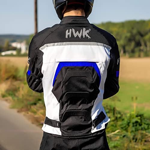 HWK Spyder Motorcycle Jacket for Men with Weather Resistant Cordura Textile Fabric for Enduro Motocross Jacket