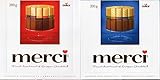 Merci European Chocolates Red & Blue, (Red+Blue 7 Ounce each), Bundle