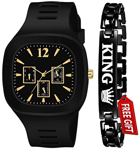 Image of SELLORIA Square Shape Analog Silicon Strap Stylish Designer Watch Kids Watch for Boys