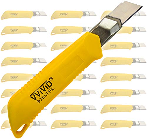 VViViD Retractable Stainless Steel Comfort Grip Utility Cutter 25 Blade Pack