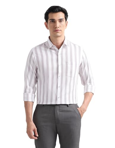 Image of Arrow Checked Slim Fit Mens Formal Shirt - Cotton, Breathable & Comfortable, Full Sleeves Shirts for Men