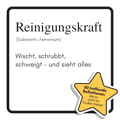Reinigungskraft: Wischt, schrubbt, schweigt – und sieht alles. Das lustige Geschenkbuch für Mann, Frau, Kollege, Freund zu Geburtstag, Weihnachten
